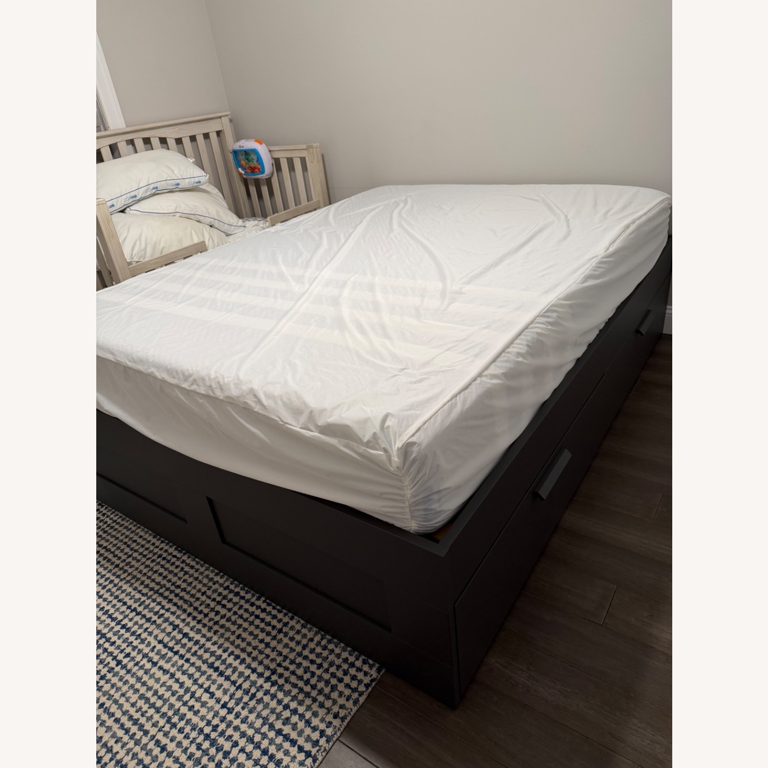 IKEA Brimnes Black Queen Bed - image-5