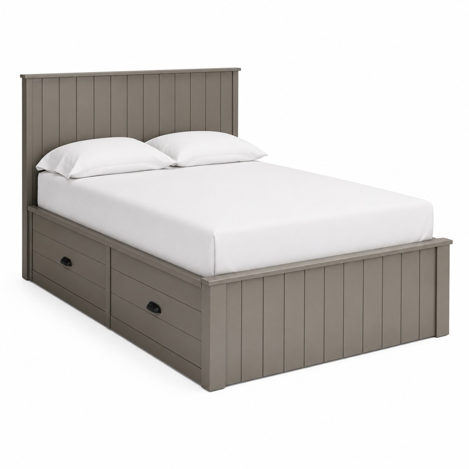 Restoration Hardware Haven Dark Gray Wood Full Bed - image-7