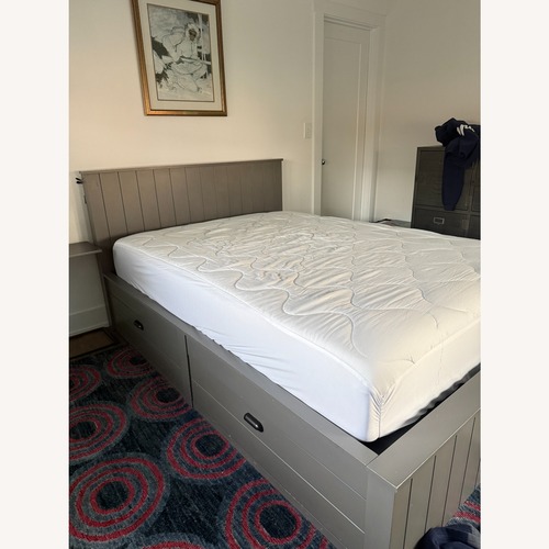Used Restoration Hardware Haven Dark Gray Wood Full Bed for sale on AptDeco