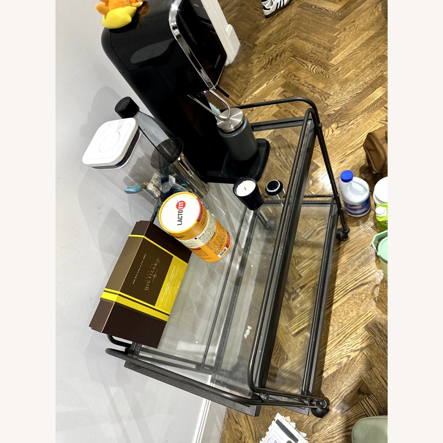 West Elm Fulton Dark Gray Metal Bar Cart - image-3