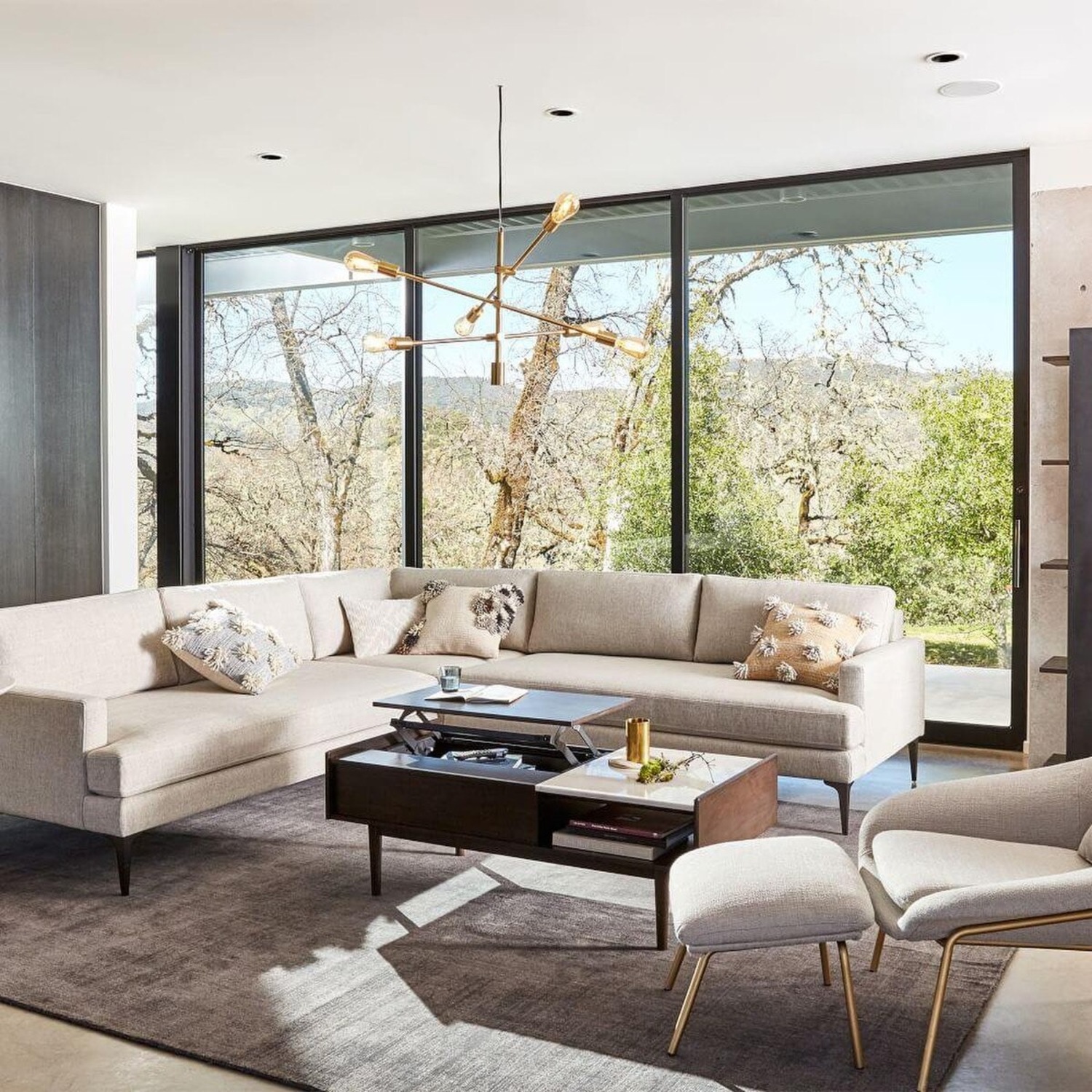 West Elm Lift-top Mid-Century Coffee Table - image-9