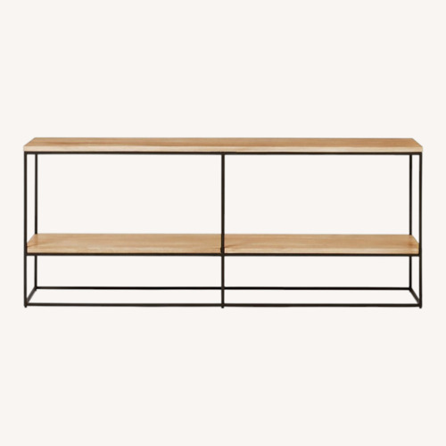 Used West Elm Streamline Natural Wood Media Storage for sale on AptDeco