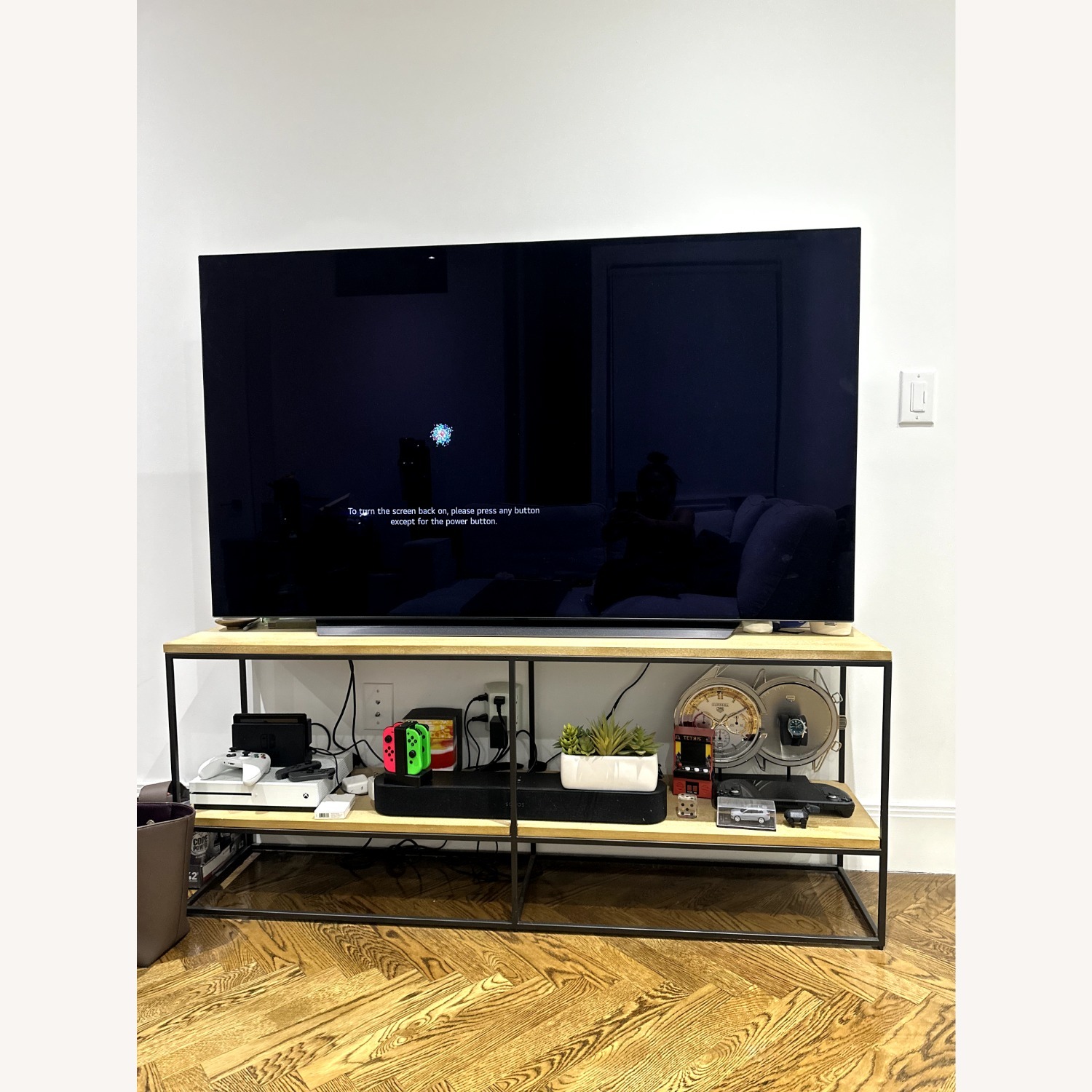 West Elm Streamline Natural Wood Media Storage - image-1