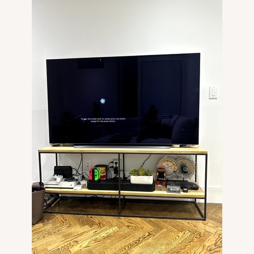 Used West Elm Streamline Natural Wood Media Storage for sale on AptDeco