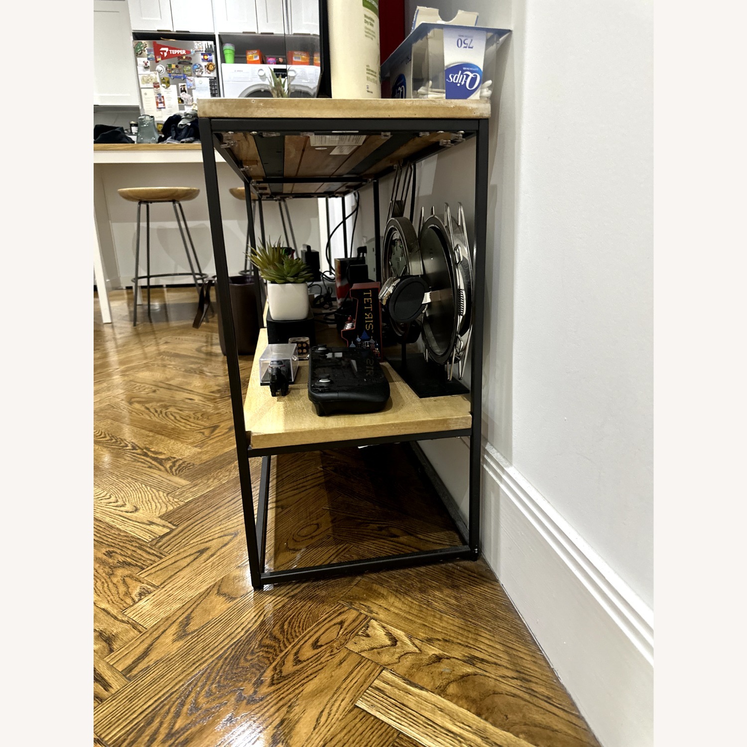 West Elm Streamline Natural Wood Media Storage - image-2