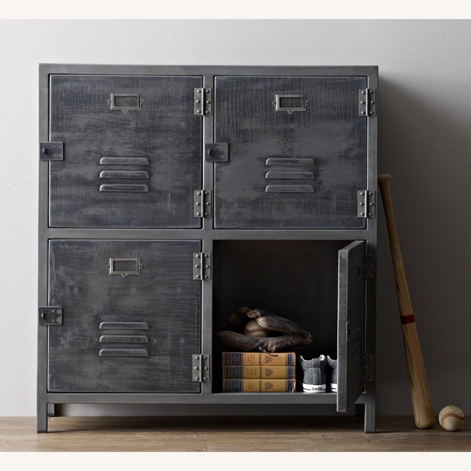 Restoration Hardware Vintage Locker 4-Door Cabinet - image-2