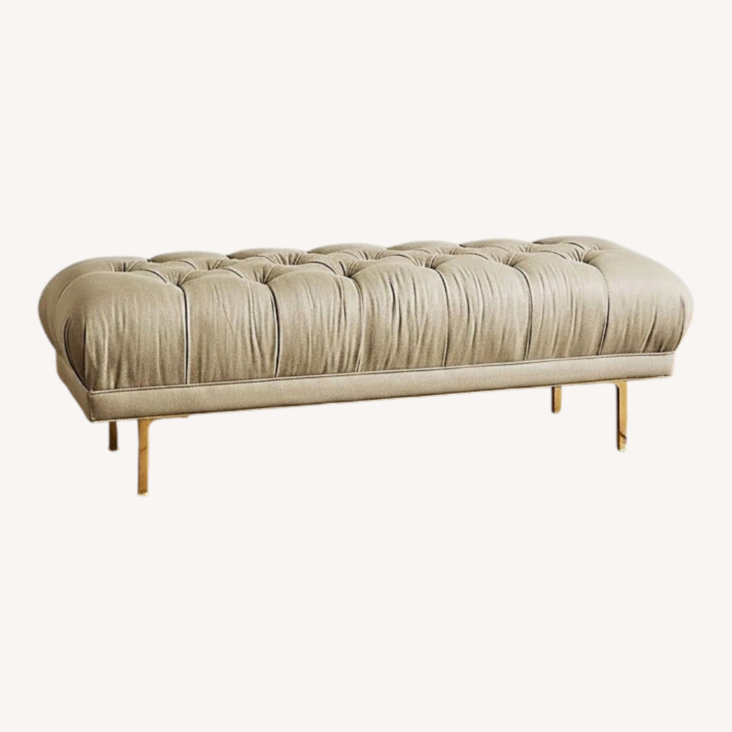 Anthropologie White Bench - image-0