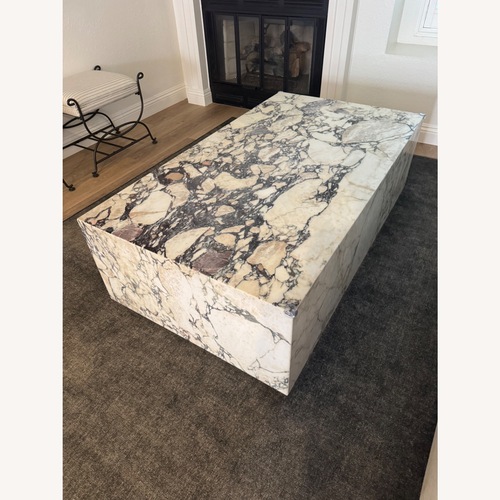 Used Marble Plinth Block Coffee Table for sale on AptDeco