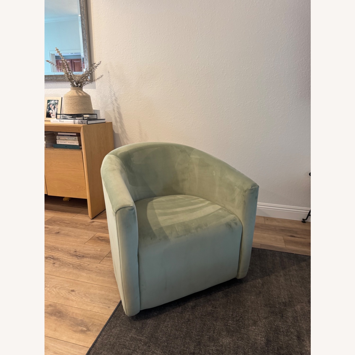 Interior Define Green Velvet Accent Chair - image-3