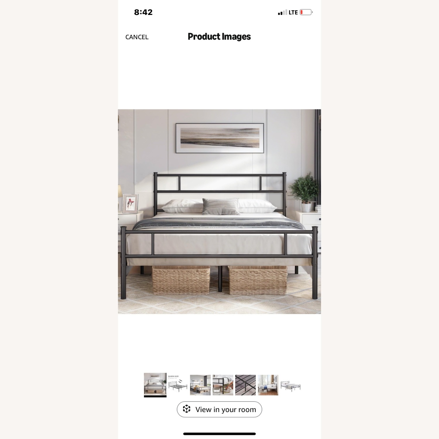 VECELO Queen Size Bed Frame - image-1