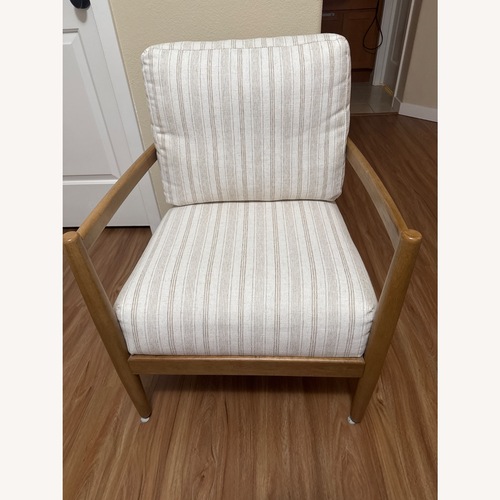 Used White Fabric Armchair for sale on AptDeco