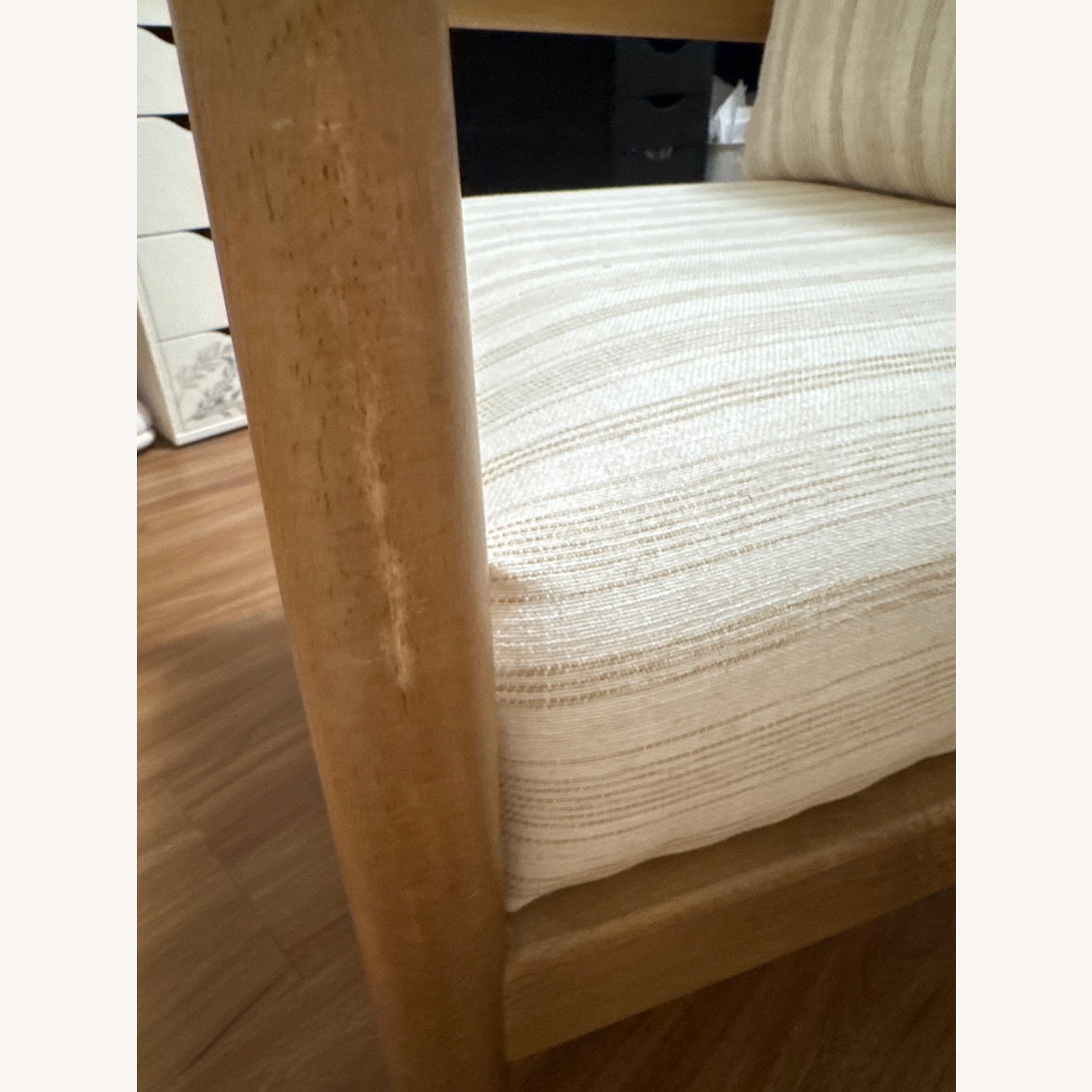 White Fabric Armchair - image-5