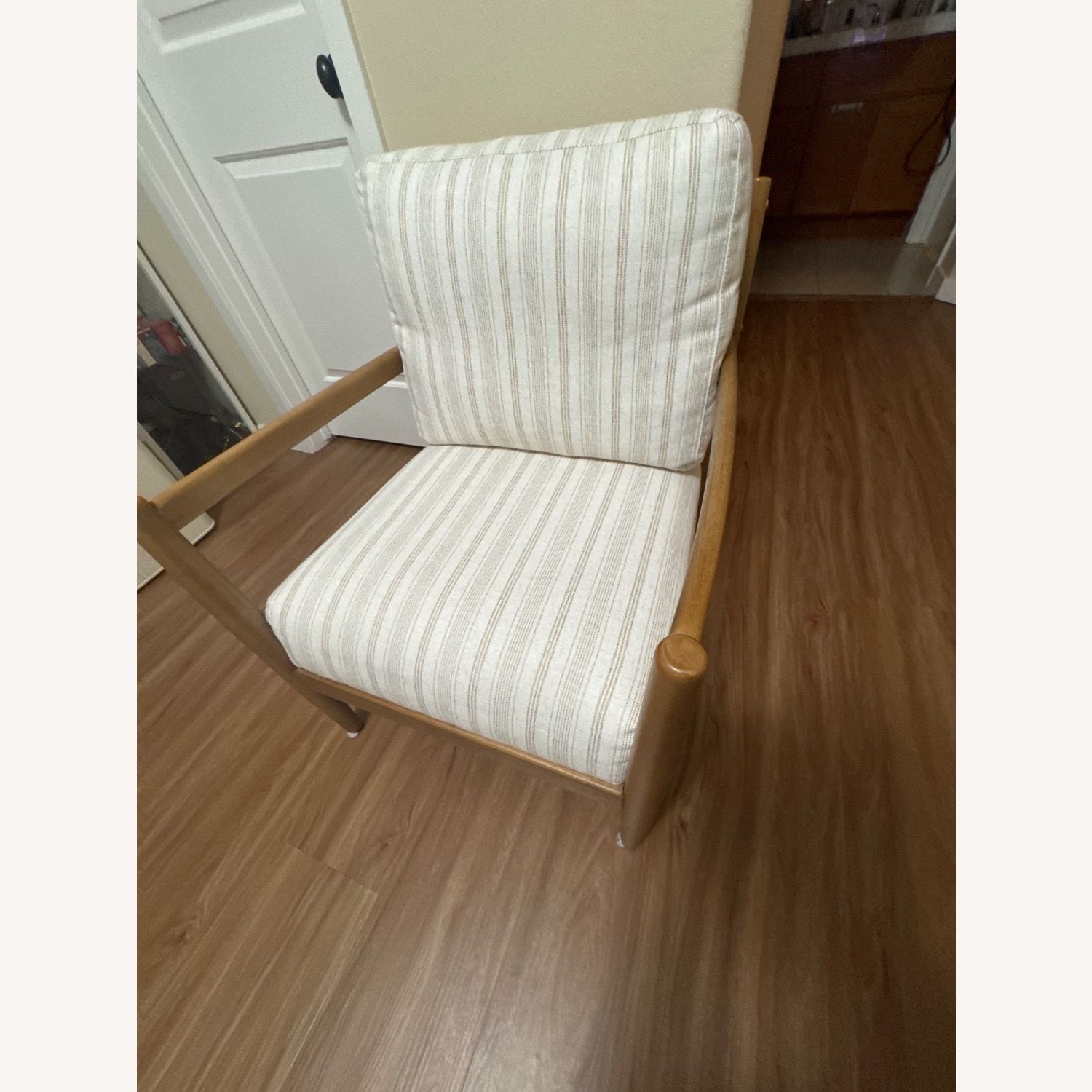 White Fabric Armchair - image-2