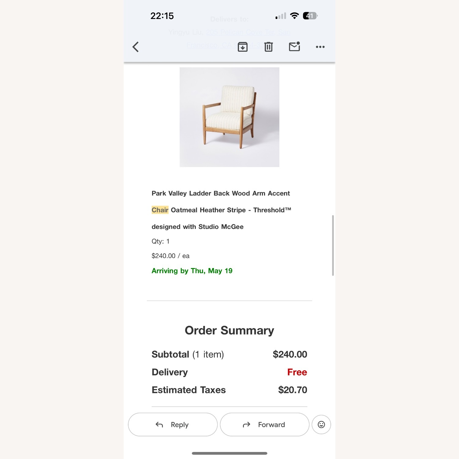 White Fabric Armchair - image-6