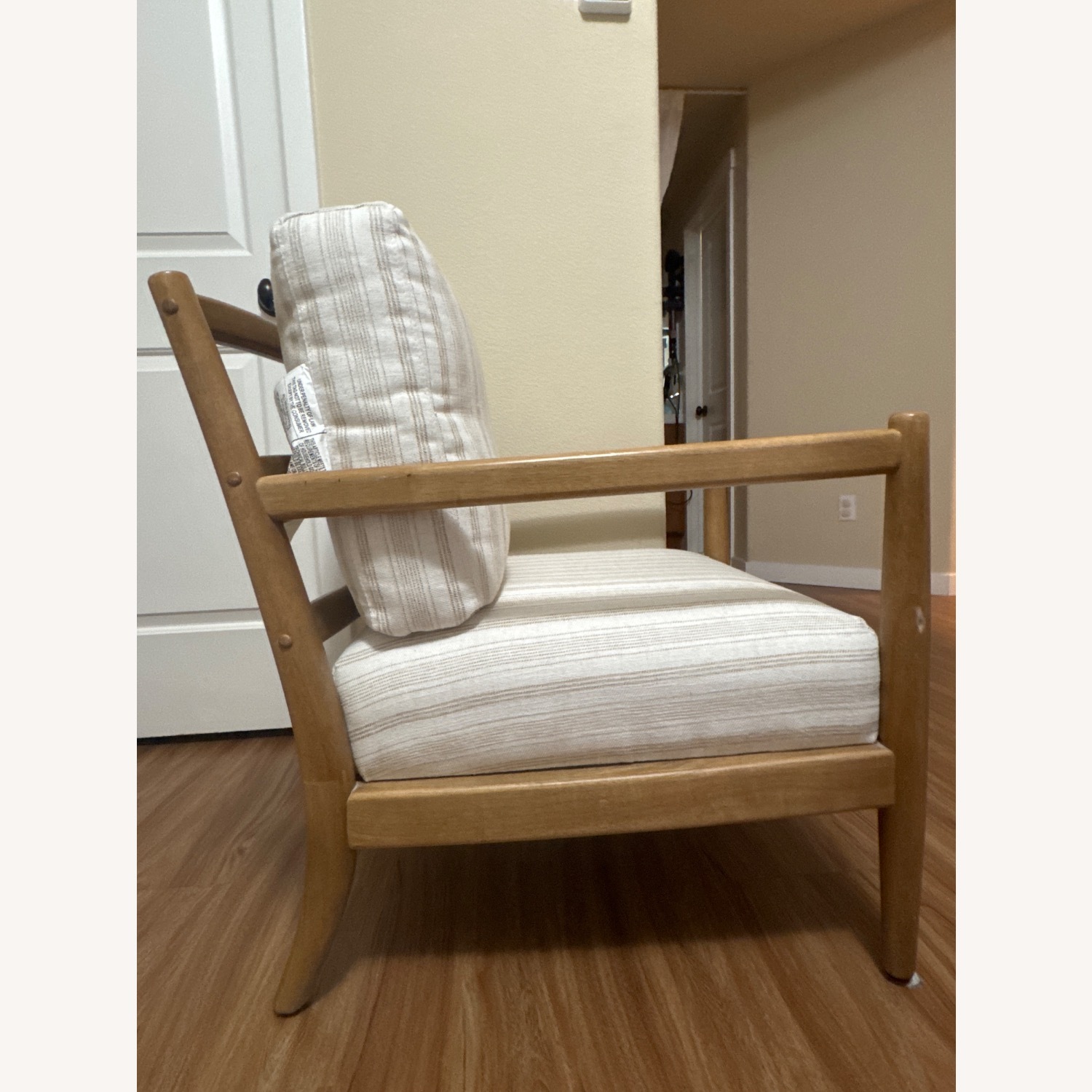 White Fabric Armchair - image-3