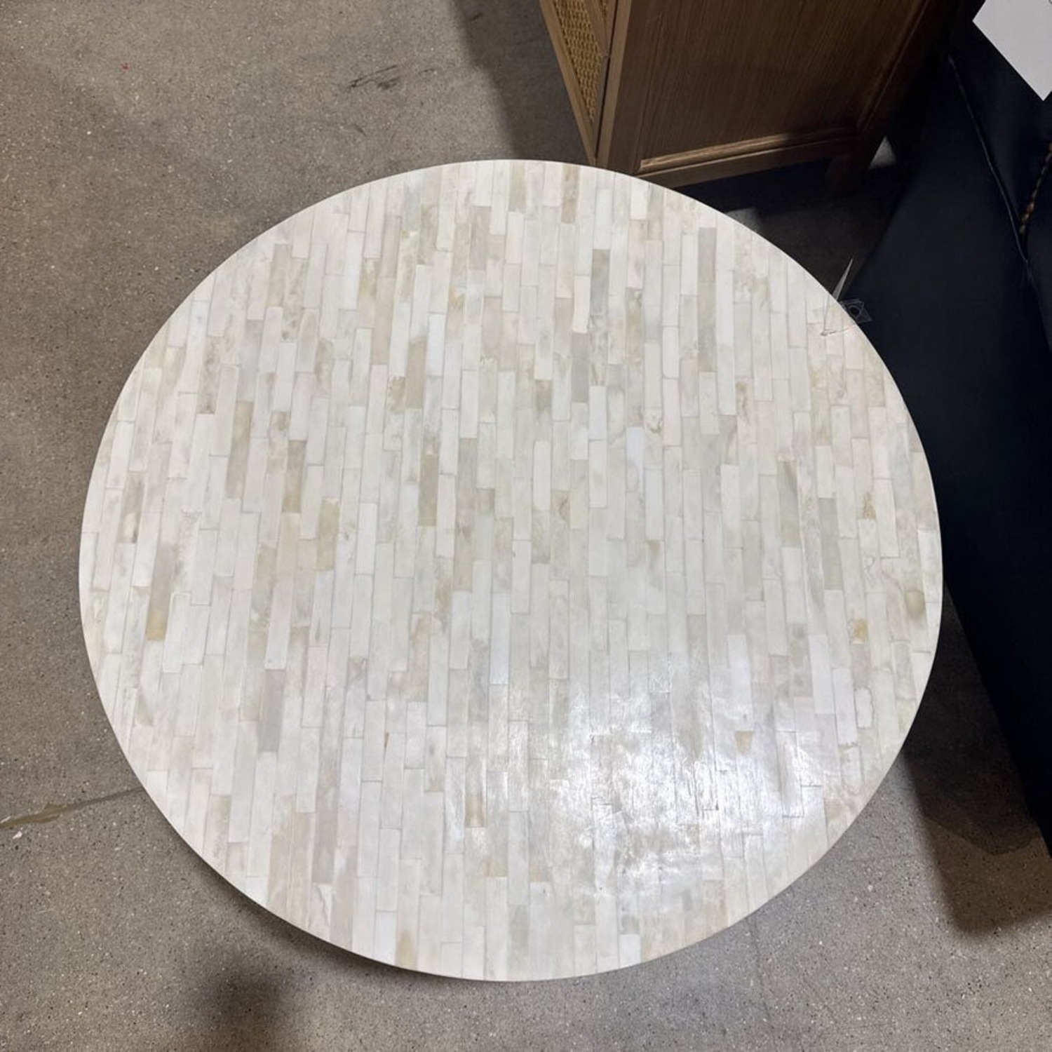 Mosaic Round Top W Sculptural Base Coffee Table - image-2