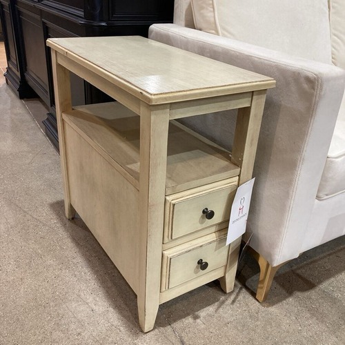 Used Marcus Chairside 2-Drawer Side Table for sale on AptDeco