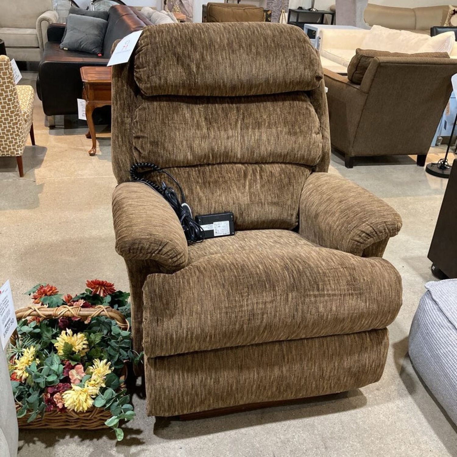 Padded Fabric Power Recliner - image-2