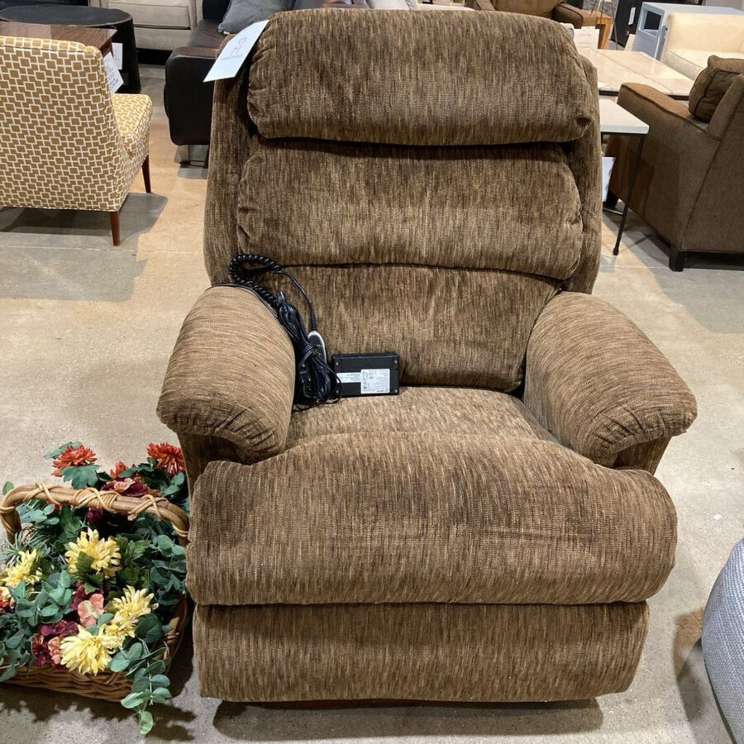 Padded Fabric Power Recliner - image-3