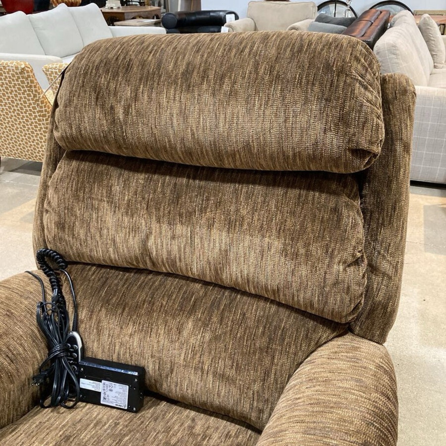 Padded Fabric Power Recliner - image-7