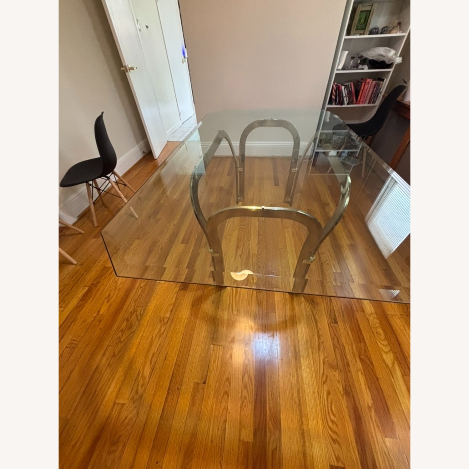 Vintage Hollywood Regency Large Glass Dining Table - image-5