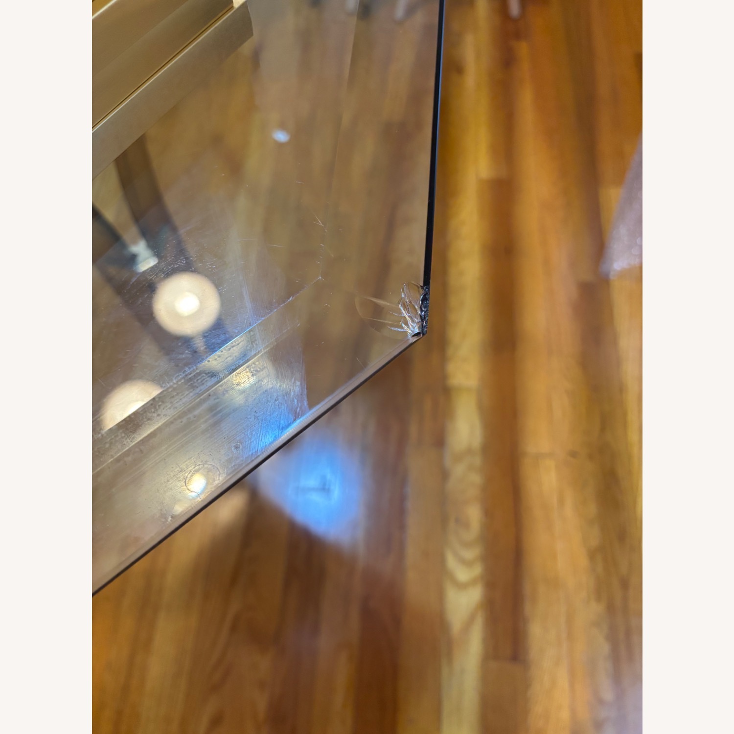 Vintage Hollywood Regency Large Glass Dining Table - image-4