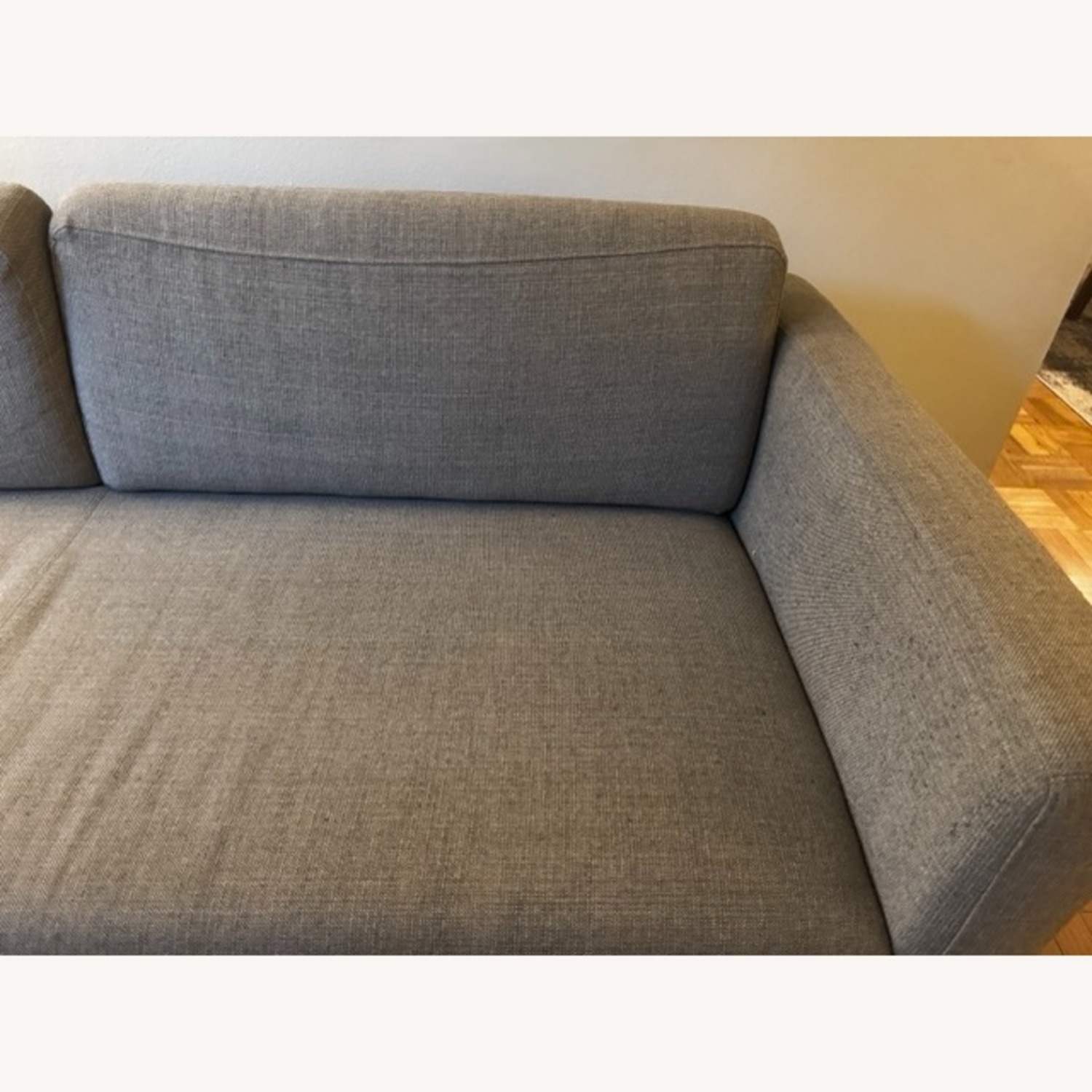 Light Gray Fabric 2 Seater Sofa - image-5