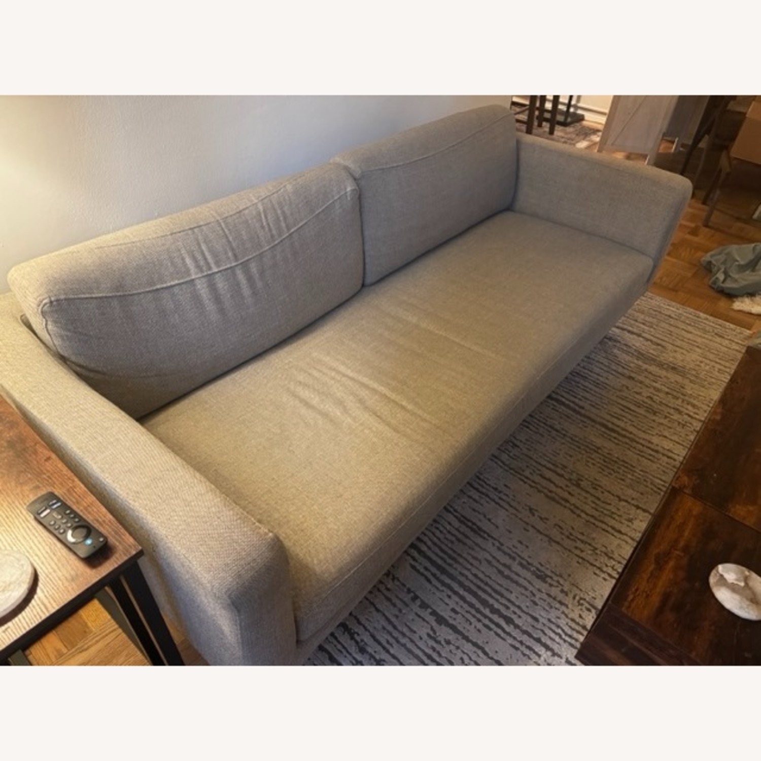 Light Gray Fabric 2 Seater Sofa - image-2