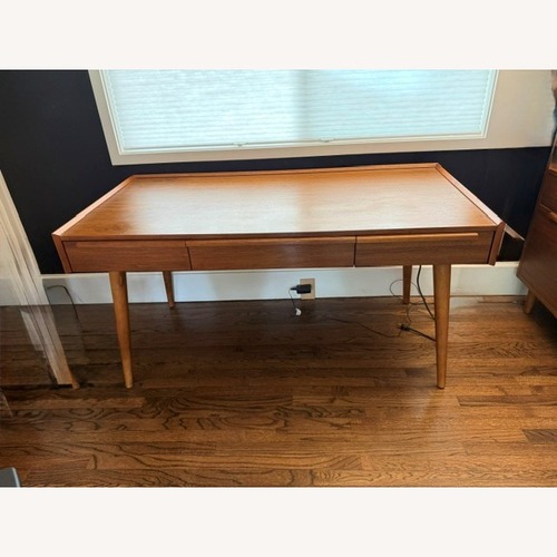 Used Crate & Barrel Tate 60" Walnut Desk with Outlet for sale on AptDeco