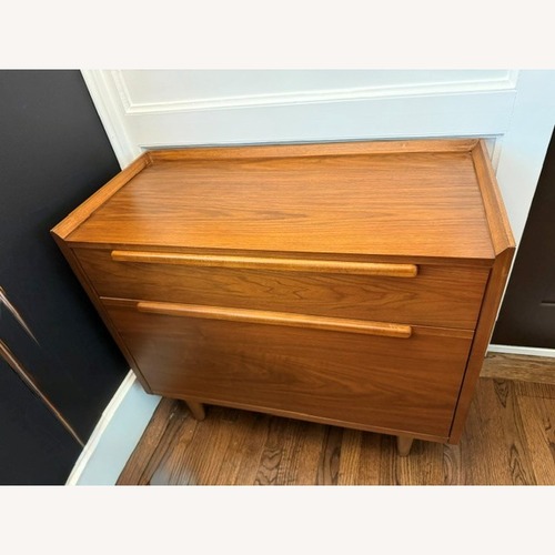 Used Crate & Barrel Tate Walnut Lateral File Cabinet for sale on AptDeco