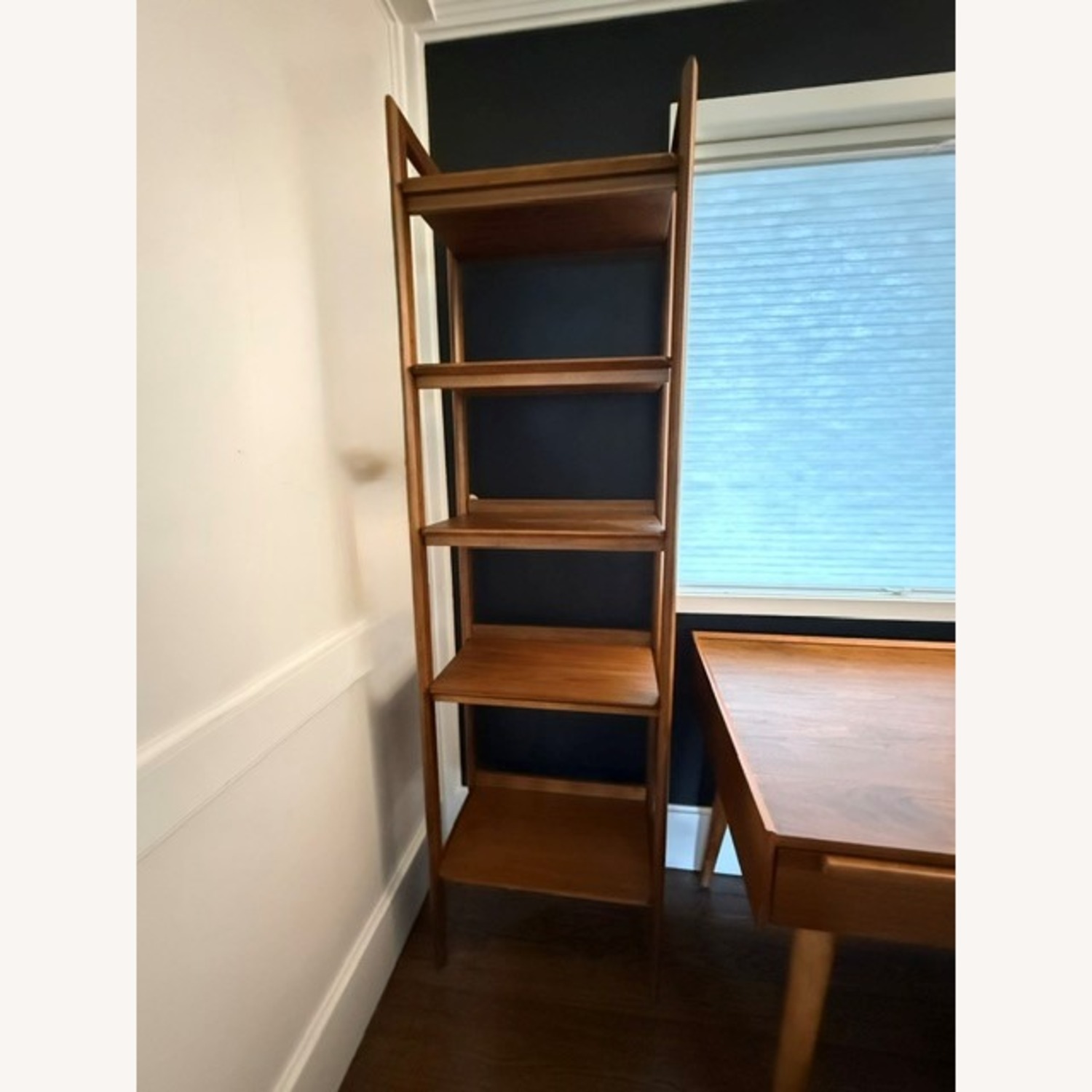 Crate & Barrel Tate 22" Walnut Storage Bookshelf - image-1