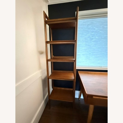 Used Crate & Barrel Tate 22" Walnut Storage Bookshelf for sale on AptDeco