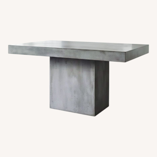 Used CB2 Fuze Light Gray Concrete Dining Sets for sale on AptDeco