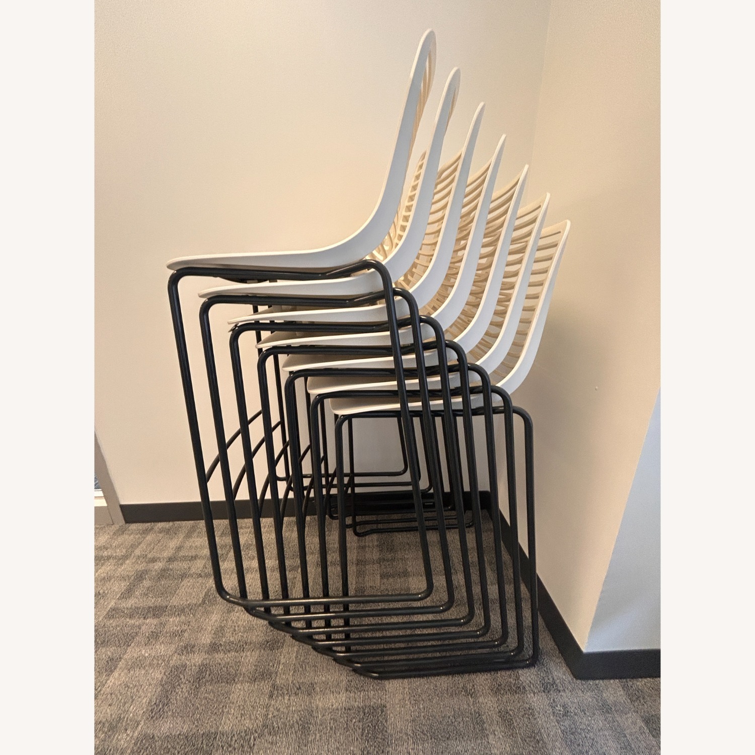 Casprini White Metal Stools - image-1