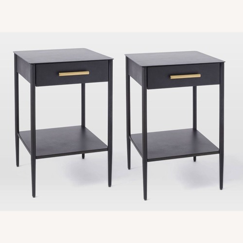 Used West Elm Metalwork Mini Nightstands (16") for sale on AptDeco
