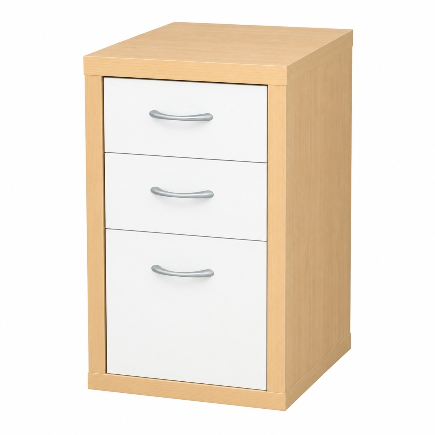 IKEA MIKAEL Beech & White 3-Drawer Filing Cabinet - image-6