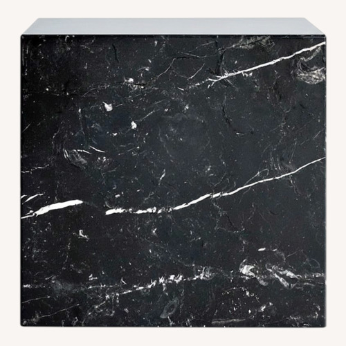 Used Herman Miller Plinth Black Marble Side Table for sale on AptDeco