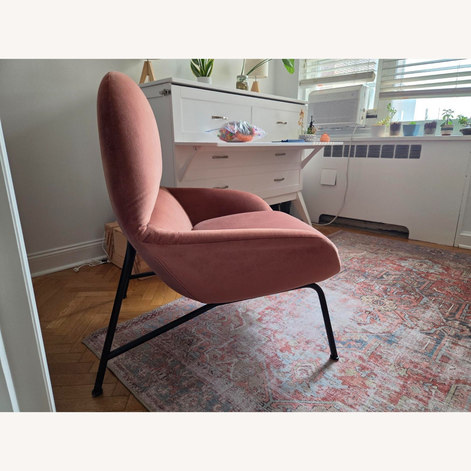 West Elm Fillmore Mid-Century Chair in "Brick" - image-1