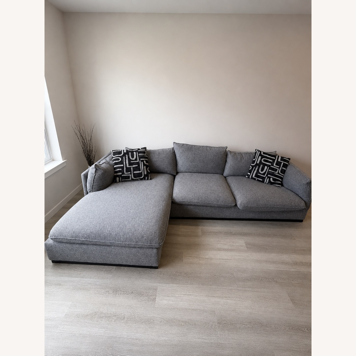 Bob's Discount Furniture Light Gray Chaise Lounge - image-1