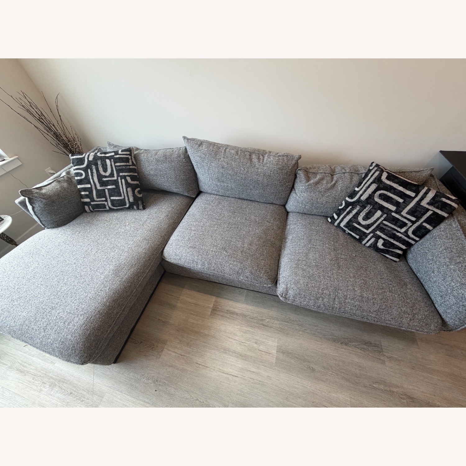 Bob's Discount Furniture Light Gray Chaise Lounge - image-2
