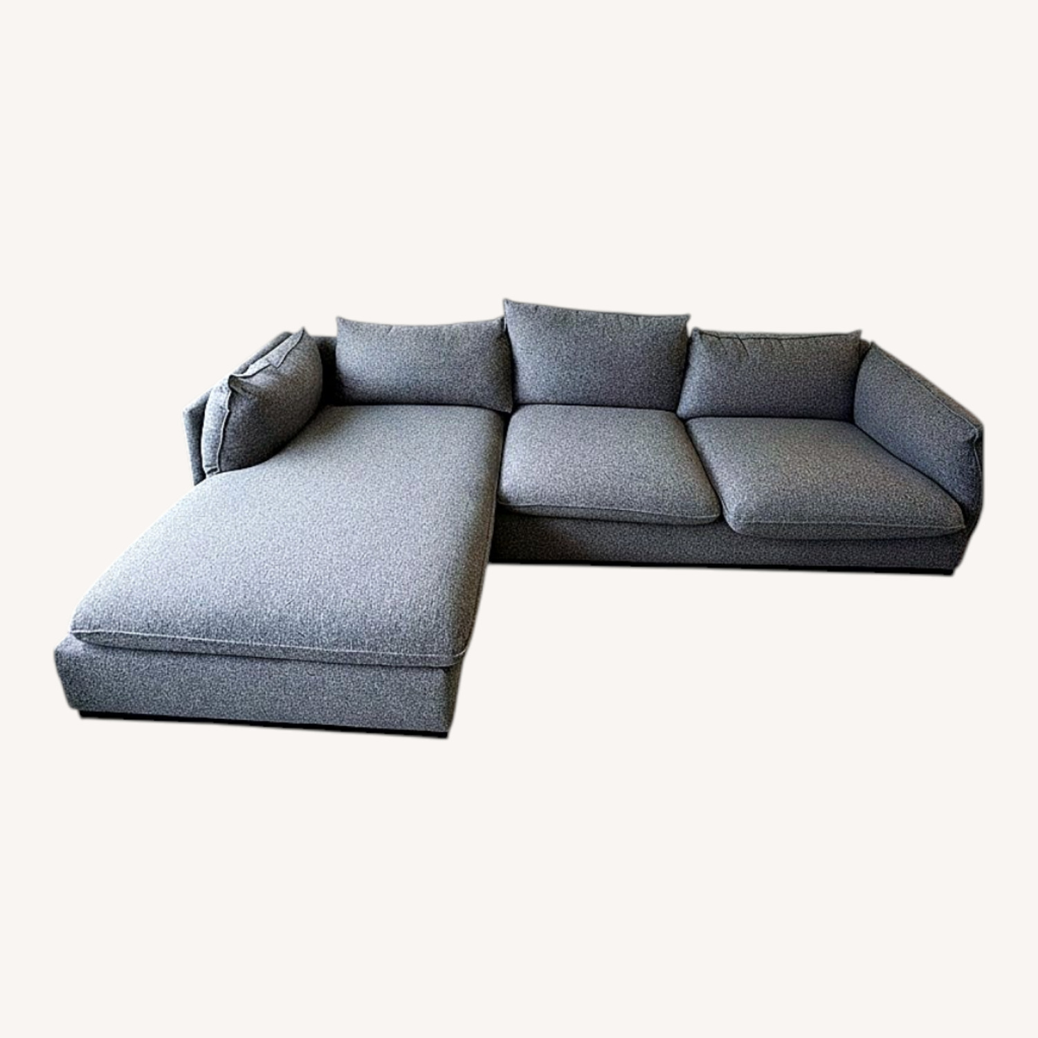 Bob's Discount Furniture Light Gray Chaise Lounge - image-0