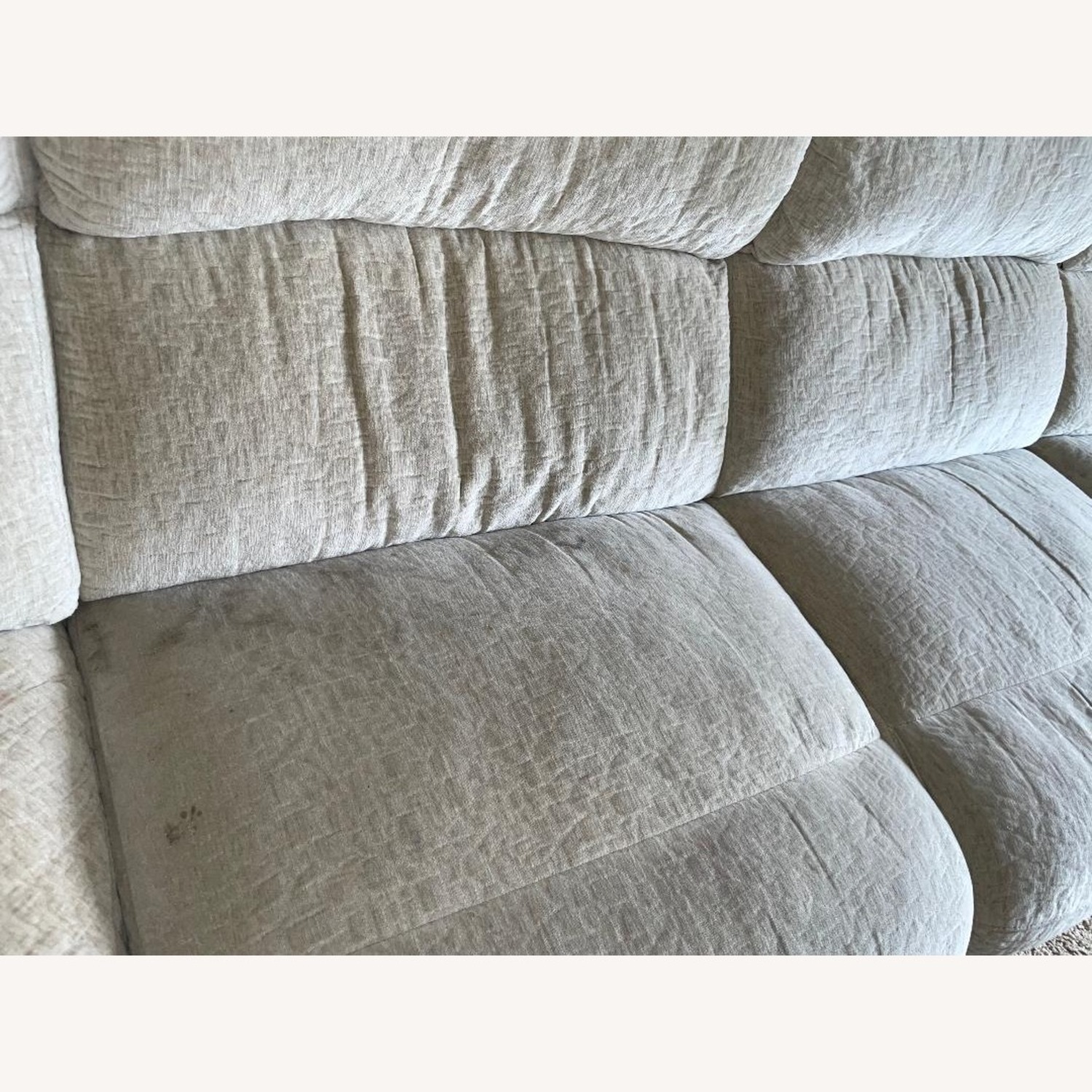 American Signature 5 Piece Manual Reclining Sectional Wave Ivory - image-5