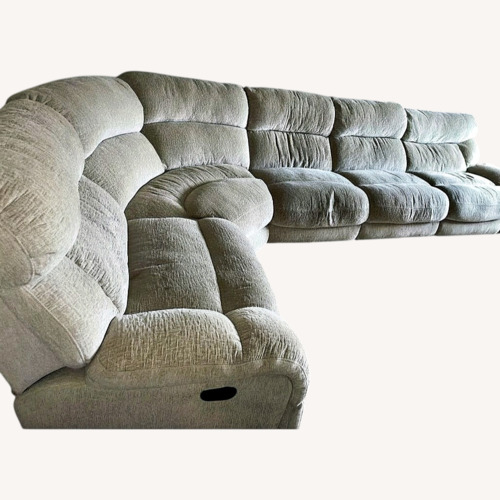 Used American Signature 5 Piece Manual Reclining Sectional Wave Ivory for sale on AptDeco