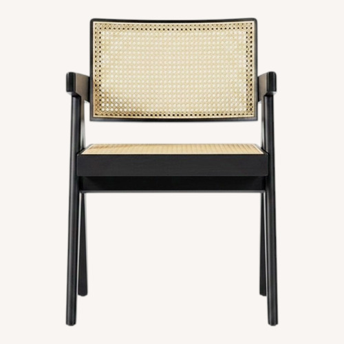 Used Black Rattan Dining Chairs for sale on AptDeco