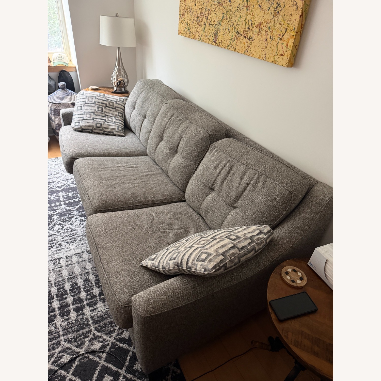 Raymour & Flanigan Light Gray 3+ Seater Sofa - image-2