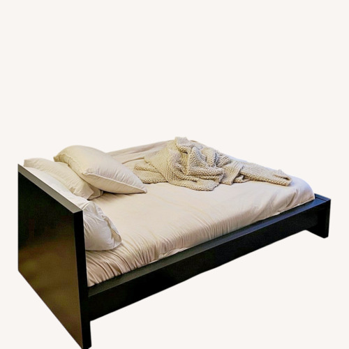 Used Ikram Design Malm Black Wood Full Bed for sale on AptDeco