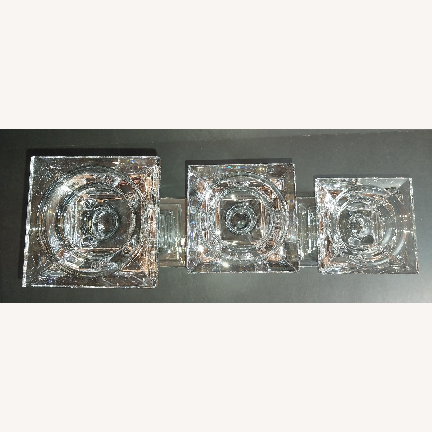 Crystal Candle Holders Multi-Height Set of 3  - image-4