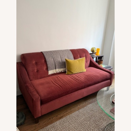 Used Article Red Fabric 3+ Seater Sofa for sale on AptDeco