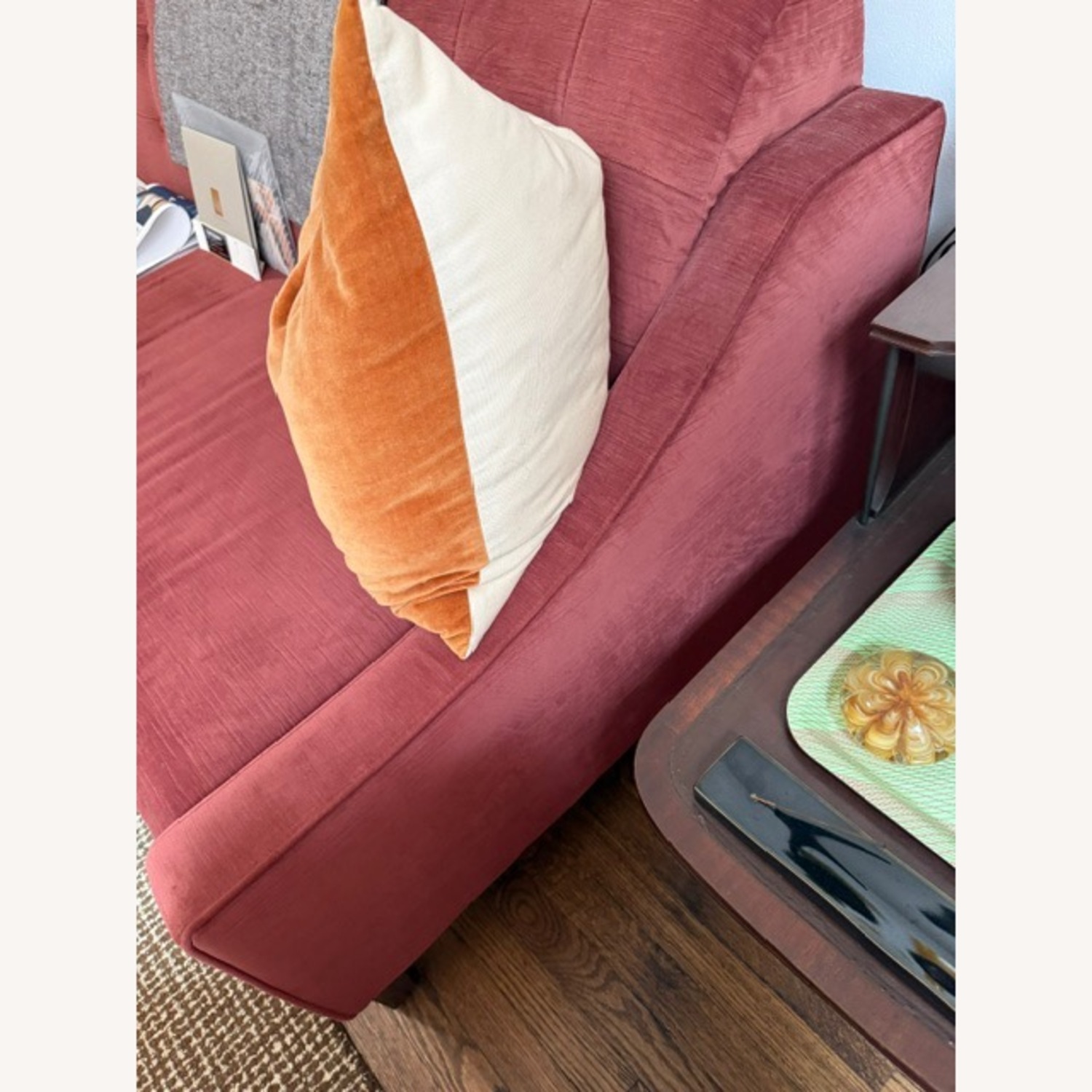 Article Red Fabric 3+ Seater Sofa - image-2