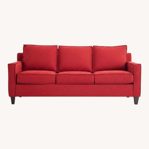 Used Jessie Red 80" Sofa With 4 Pillows for sale on AptDeco
